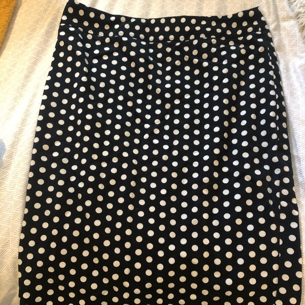 Polka dot pencil skirt